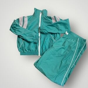 MacGregor Vintage 90s Green Windbreaker Tracksuit Set Zip Jacket Pants Small